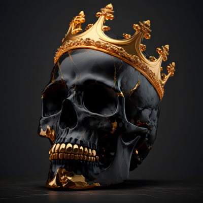 Quadro King Skull por Ajw