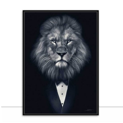 Quadro Lion Black Tie por Joel Santos -  CATEGORIAS