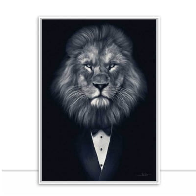 Quadro Lion Black Tie por Joel Santos -  CATEGORIAS