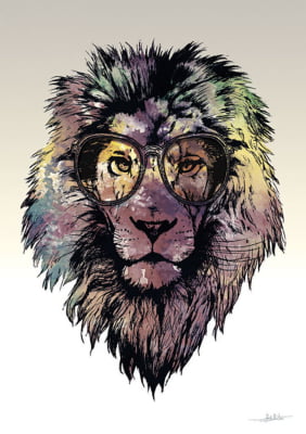 Quadro Lion Clean por Joel Santos