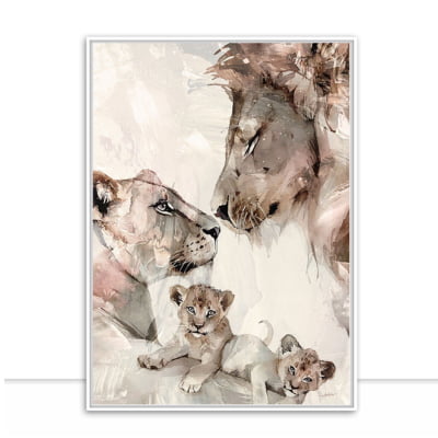 Quadro Lion Family 4 por Joel Santos -  CATEGORIAS