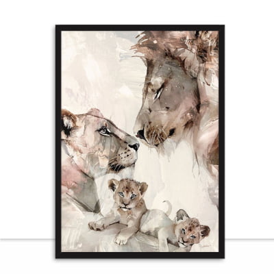 Quadro Lion Family 4 por Joel Santos -  CATEGORIAS