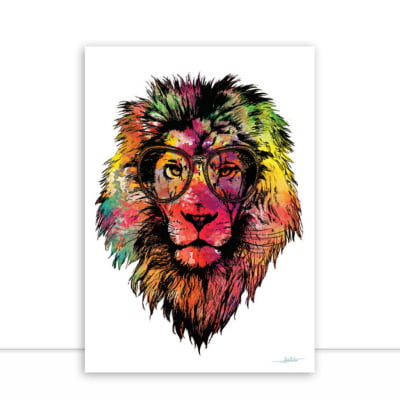 Quadro Lion  Multicolours II por Joel Santos -  CATEGORIAS