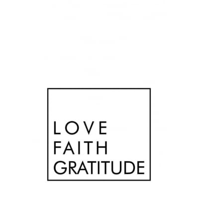 Quadro Love, Faith and Gratitude por Fer Harbs