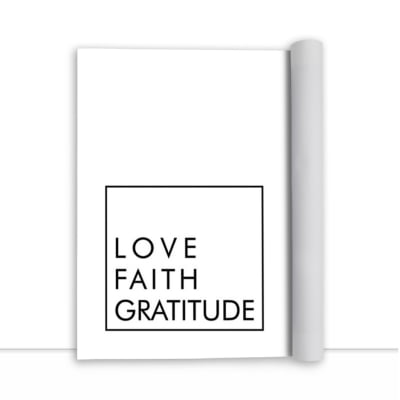Quadro Love, Faith and Gratitude por Fer Harbs -  CATEGORIAS