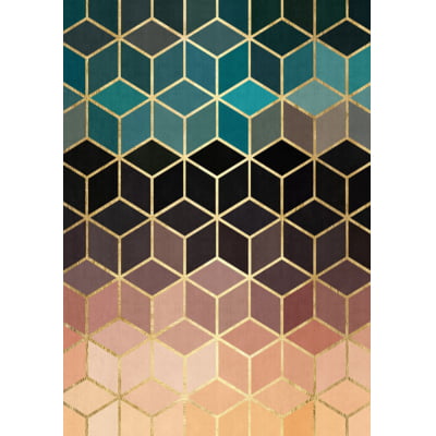 Quadro Mosaico Dourado V por Vitor Costa