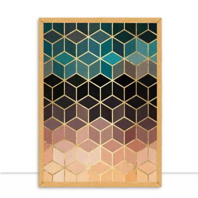 Quadro Mosaico Dourado V por Vitor Costa -  CATEGORIAS