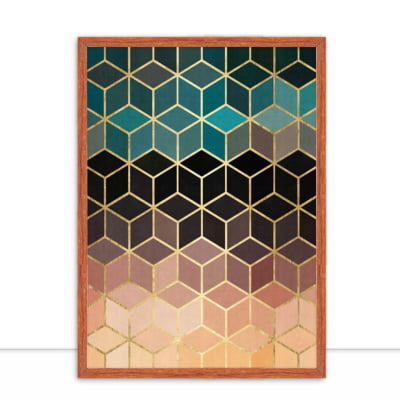 Quadro Mosaico Dourado V por Vitor Costa -  CATEGORIAS