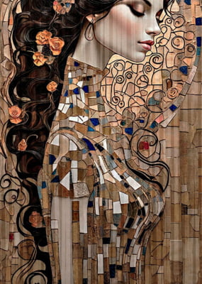 Quadro Mosaico Feminino 01 por Patrícia Costa