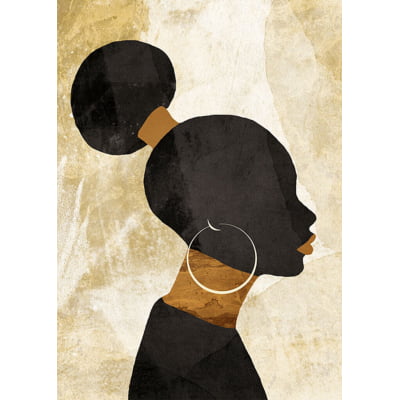 Quadro Mulher Africana por Claudia Dias
