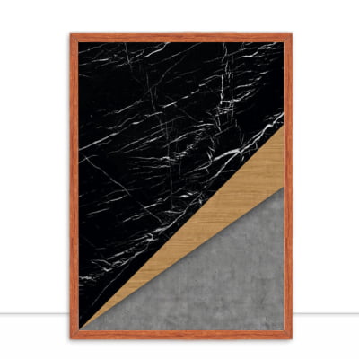 Quadro Nero Wood Cement 01 por Matheus Letiere -  CATEGORIAS