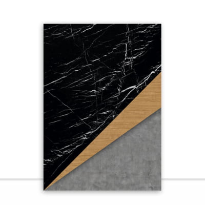 Quadro Nero Wood Cement 01 por Matheus Letiere -  CATEGORIAS