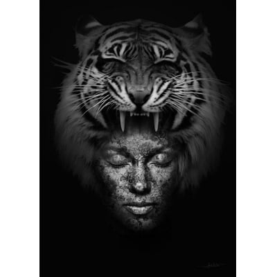 Quadro One Woman Tiger por Joel Santos -  CATEGORIAS