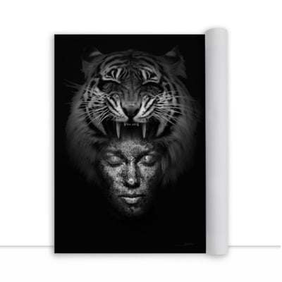 Quadro One Woman Tiger por Joel Santos -  CATEGORIAS