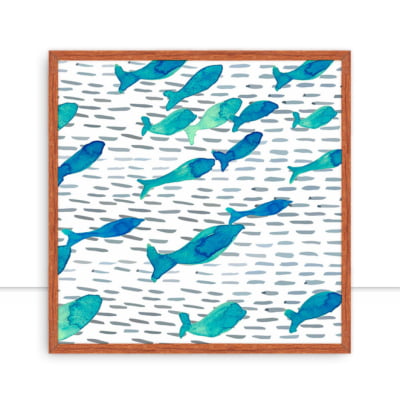 Quadro Peixinhos azuis por Sussu e Juju -  CATEGORIAS