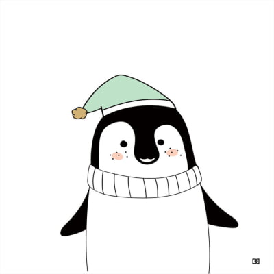 Quadro Penguin Winter por Dot Dugeau