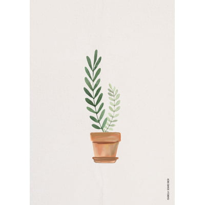 Quadro plant vase texture 02 por Isabela Schreiber -  CATEGORIAS