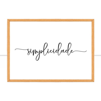 Quadro Simplicidade por Juliana Bogo -  CATEGORIAS