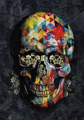 Quadro Skull Colours I por Joel Santos