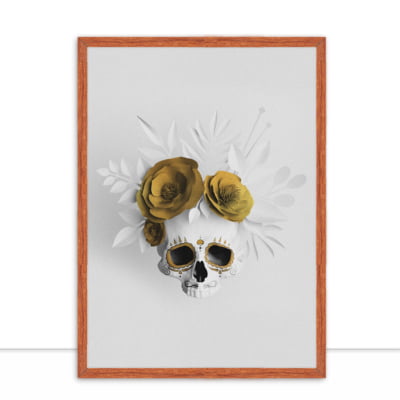 Quadro Skull Flower por Goldboy -  AMBIENTES