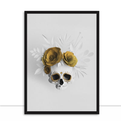 Quadro Skull Flower por Goldboy -  AMBIENTES