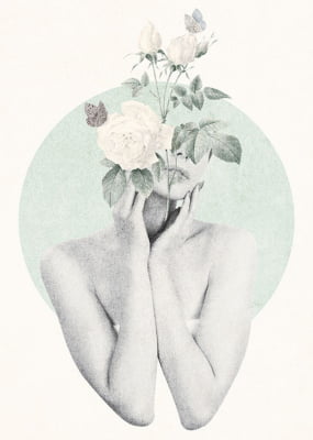 Quadro Soft Feminine Collage por Renato muniz