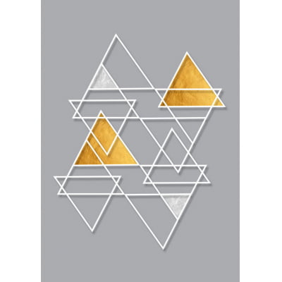 Quadro Triangulares Cinza por Larissa Ferreira