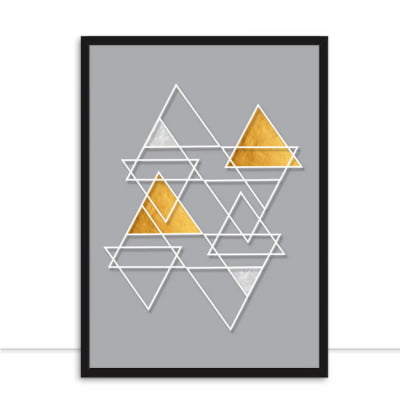 Quadro Triangulares Cinza por Larissa Ferreira -  CATEGORIAS