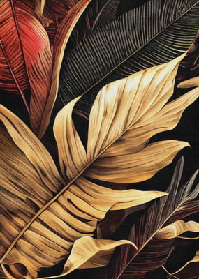 Quadro Tropical Leaves 2 por Renato Muniz