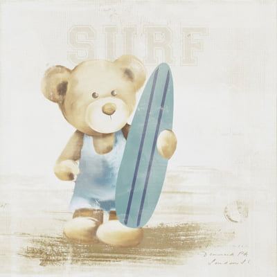 Quadro Urso Surf por Mmaiaart