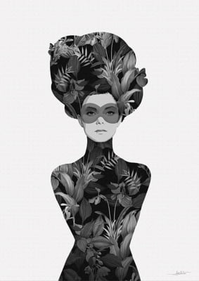Quadro Woman Black  Ilus I por Joel Santos