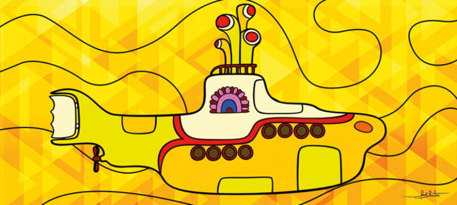 Quadro Yellow Submarine por Joel Santos