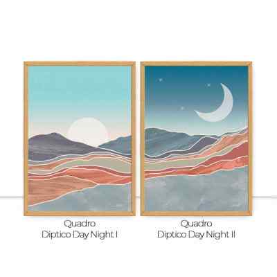 Conjunto de Quadros Diptico Day Night I e II por Joel Santos -  AMBIENTES