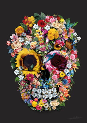 Skull Flowers III por Joel Santos